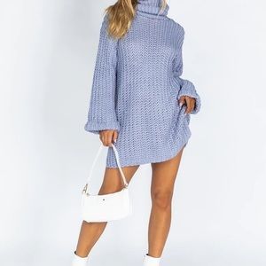 Princess Polly Memphis Sweater Dress Blue